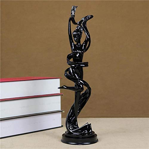 Statue danse fille en résine sculpture gymnastique rythmique fait main pour décoration jardin
