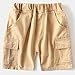 Boys Shorts Mid Length Bottoms Toddler Fashion Color Block Stripe Comfortable Breathable for (Khaki, 9-10 Years)