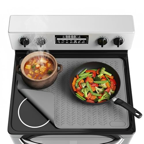 Alfombrilla Protectora Placa Induccion, Alfombrillas de Silicona para Encimera de Cocina, Alfombrilla Silicona Antideslizante e Resistente al Calor 71 x 50 cm