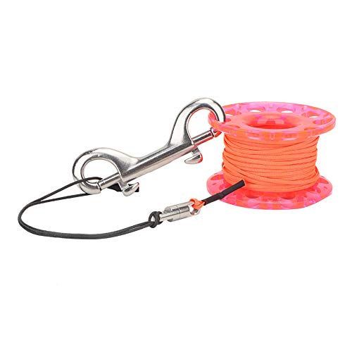 Tyenaza Scuba Diving Reel, 30m 4 Colors Plastic Scuba Diving Finger Spool Reel Diver Underwater Accessory (Red Wheel)