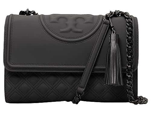 Tory Burch Fleming Matte Convertible Shoulder Bag Black One Size
