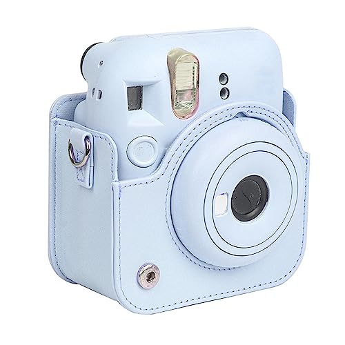 Funda protectora para cámara Mini 12 de cuero PU azul miniatura 3