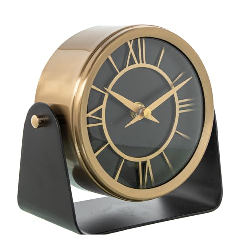 Horloge de table élégante noire et dorée idée cadeau crémaillère chic - 3