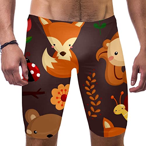 Maillot de bain long pour homme Hui Jin Shop à motif dessin animé multicolore taille S