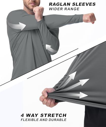ZITY Mens UPF 50+ Sun Protection Shirts Long Sleeve Lightweight Rash Guard - image 5