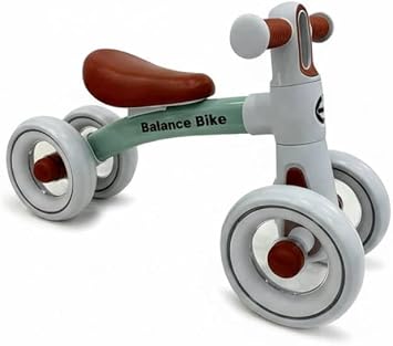 Baby Balance Bike for 1 Year Old Boys Girls   Toddler Bike 12 24 Months with 4 Wheels & Adjustable Seat   First Birthday Gift Ride-On Toy for Indoor Outdoor Use