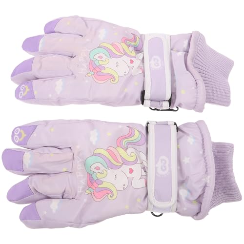 Mitaines de ski thermiques coupe-vent imperméables pour enfants