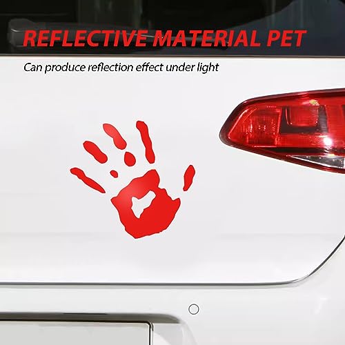 Image of gunhunt 2 Pcs Wave Stickers, Automobile Wave Activity Auto Waving Hand Stickers, Car Decoration for Rearview Mirror Left Right, Compatible with Most Car Models Mirror Decorative Sticker (Red)