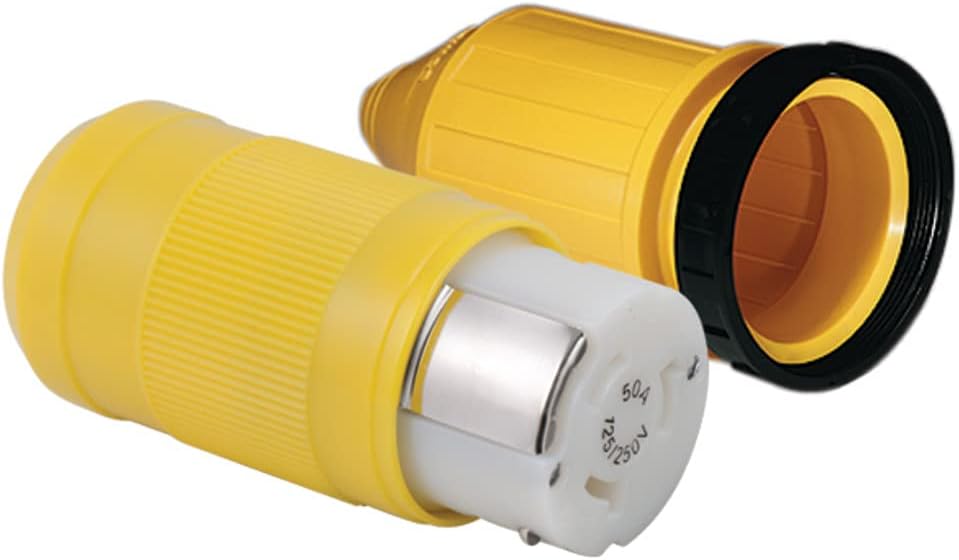 ParkPower by Marinco 6364CRV.VPK 50 Amp, 125/250V 3 Pole, 4 Wire Locking Female Connector & Boot