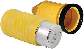 6364CRV.VPK 50 Amp, 125/250V 3 Pole, 4 Wire Locking Female Connector & Boot