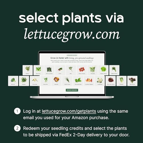 Lettuce Grow Farmstand Nook 4ft.7” Vertical Hydroponic Garden Tower - Self-Watering, Vertical Hydroponic Tower with LED Grow Lights, 20 Live Seedlings, Smart Timer - Indoor Vertical Growing Tower: Seedlings Included