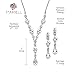 Mariell Cubic Zirconia Necklace & Earrings Bridal Jewelry Set, CZ Crystal Statement Necklace Set for Weddings, Formal Events, Mother of the Bride
