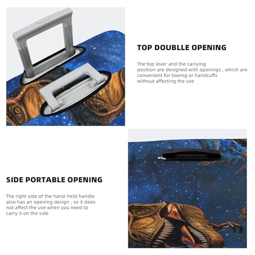 Starry Night Charging Dinosaur Travel Luggage Covers - Elasticity Suitcase Covers Protector for Luggage 18-32 Inch4