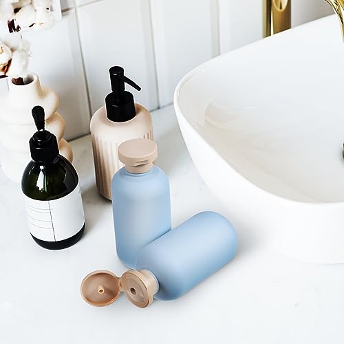 Image of Healeved 2pcs Travel Toiletries Bottles Leak Refillable Containers for Shampoo Lotion Stylish Each for Outdoor Adventures and Business Trips