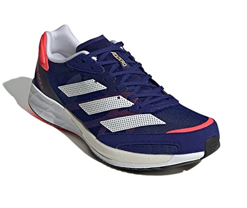 adidas Men's Adizero Adios 6 Legacy Indigo/FTWR White/Turbo 10.5 D