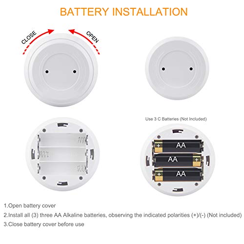 Honwell Motion Sensor Light, Wireless Battery Powered Warm White Motion Sensor Lights, Stick Closet Lights, Safe Led Stair Lights, Wall Lights For Hallway, Motion Activated Step Lights (4Pack) #TOP5