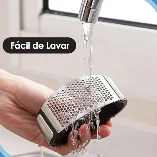 Espremedor Amassador de Alho em Aço Inox e ABS Kadosh Utensílios de Cozinha em Aço Inoxidável: Tritu
