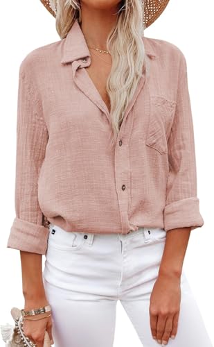 Chemisier en mousseline femme manches longues lin viscose