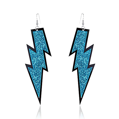 Gbahfy Women 80S Earrings Retro Earrings Dangle Earrings Neon Earrings For 80S Party Costume Accessory (Light Blue) #TOP13