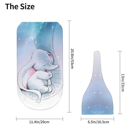 Image of Cute Elephants Newborn Swaddling Blanket Beanie Hat Sets Soft Baby Receiving Funny Animal Blanket Soft Sleeping Bag New Born Soft Sleep Sacks for Boys Girls