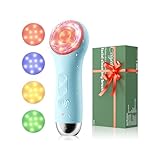 Face Scrubber Facial Cleansing Brush - Waterproof and Rechargeable Face Cleansing Brush with 4 LED Gentle Light, Cleansing, Exfoliating and Massaging, Electric Face Scrub Brush for Men & Women