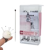 Lot De 100 Épingles Satin Extra-Fines Pour, Pointes En Acier Inoxydable | Pour Broderie Appliquée, Quilting, Création Bijoux Et Travaux D'Artisanat