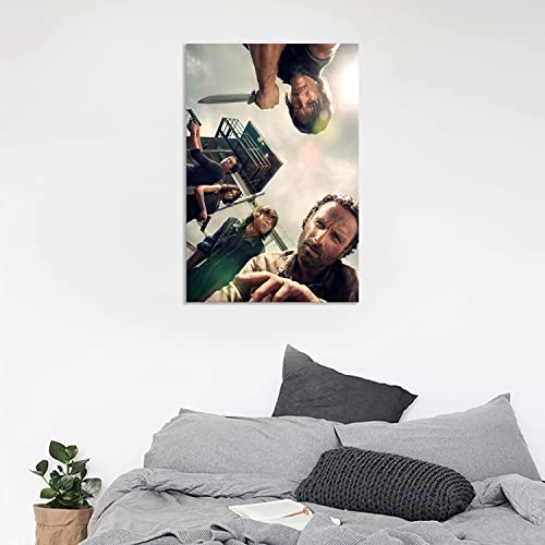 The Walking Dead Poster Rick Grimes Horror Movie Posters Canvas Wall Art Picture Print Modern Family Bedroom Decor Posters 16"X24" Unframed #TOP4