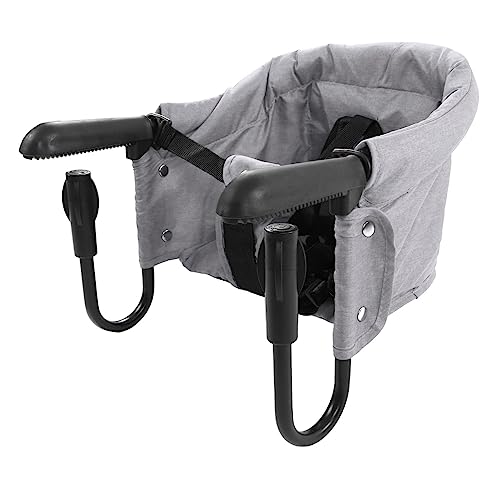 Hook On Chair, 15kg Load Bearing Clip On High Chair Foldable Portable Baby Feeding Seat Baby High Chair for Eating & Dining, Removable Seat for Home and Travel (Gray)