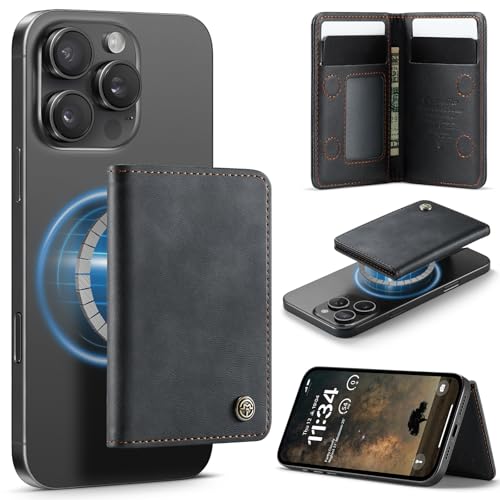 QVLANG for MagSafe Wallet, PU Leather Magnetic Card Holder...