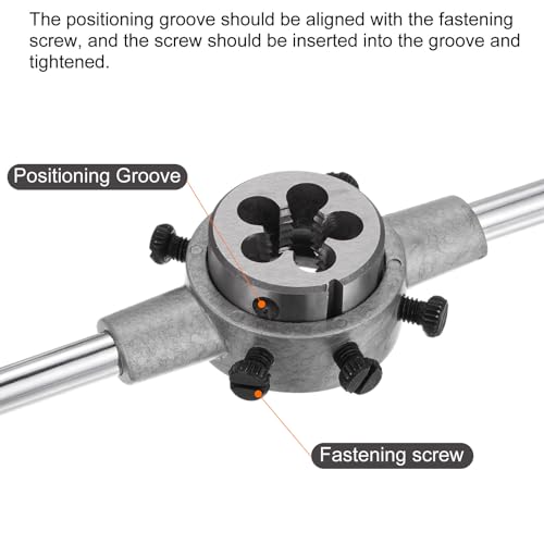 QUARKZMAN Schneideisen und Schneideisen Zubehör 38x14(M12-14)/1/2-20UNF, Runde Schneideisen Set, HSS Schneideisen Reparaturwerkzeug