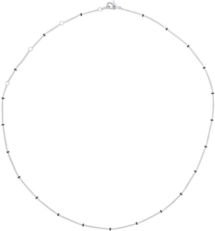 Honeycat Black Beaded Layering Strand Rosary Necklace in Gold, Rose Gold, or Silver | Minimalist, Delicate Jewelry