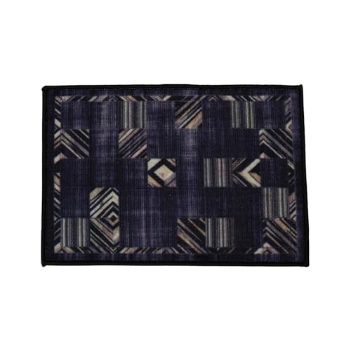 Image of HUES & SHADES Coir Door Mat for Outdoor Entrance - [37 x 57 cm] | Natural Coconut Fiber Brush Mat for Shoes Cleaning, Heavy Duty Non-Slip Doormat for Front Porch, Patio, Entryway (Mulberry Patchwork)