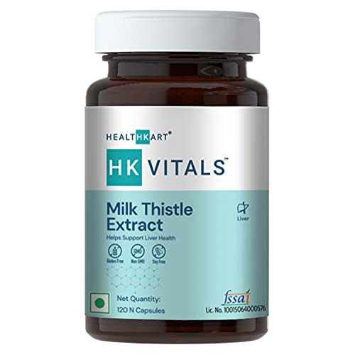 HealthKart HK Vitals Milk Thistle Extract, Liver Support Supplement, Liver Detox for Men and Women, for Good Liver Health, 120 Milk Thistle Capsules HealthKart HK Vitals Milk Thistle Extract, Liver Support Supplement, Liver Detox for Men and Women, for Good Liver Health, 120 Milk Thistle Capsules