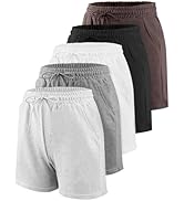 Liloak 4/5 Pack Sweat Shorts for Women with Pockets, Drawstring Cotton Workout Shorts Lounge Casu...