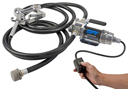 Gpi - G8P Fuel Transfer Pump, Manual Shut-Off Nozzle, 8 Gpm Portable Fuel Pump, 8' Dispensing Hose, 8' Suction Hose, Power Cord, Alligator Clamps (147000-01) #TOP1