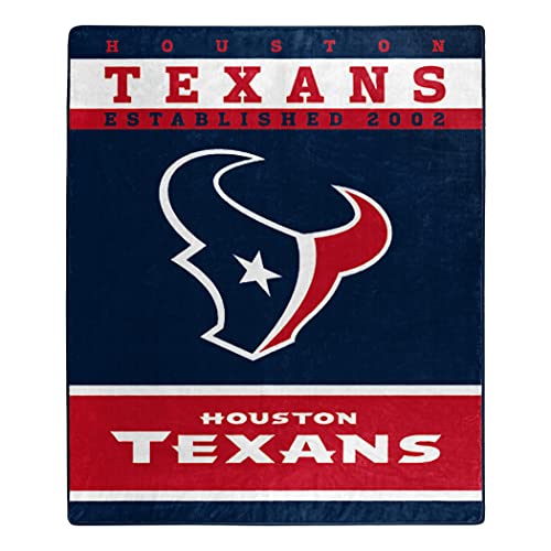 NORTHWEST NFL Polyester Raschel Throw Blanket 50X60 Inch, Houston Texans
