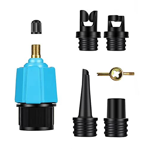 Adaptateur Sup pour compresseur avec 4 buses à gaz UP pour bouée de flottabilité - Planche de paddle gonflable - Bouée de natation - Planche de surf gonflable - Bleu Cover