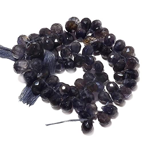 Iolite briolette beads en pierres naturelles taillées pour bijoux