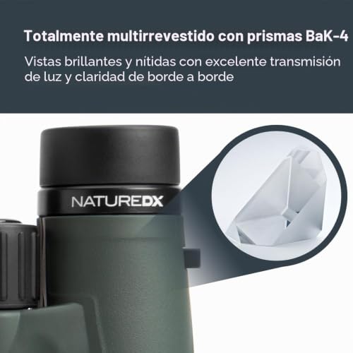Miniatura 3 de Celestron 71333 Nature Dx De 10 X 42 Mmprismáticos Celestron 71333 Con Lente Multicapa, Cristal De Prisma Bak-4 Y Funda De Transporte, Verde