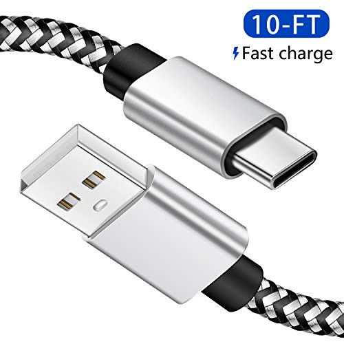 10FT USB C Cable for Samsung Galaxy S9, Charger Cable Fast Charging Cord
