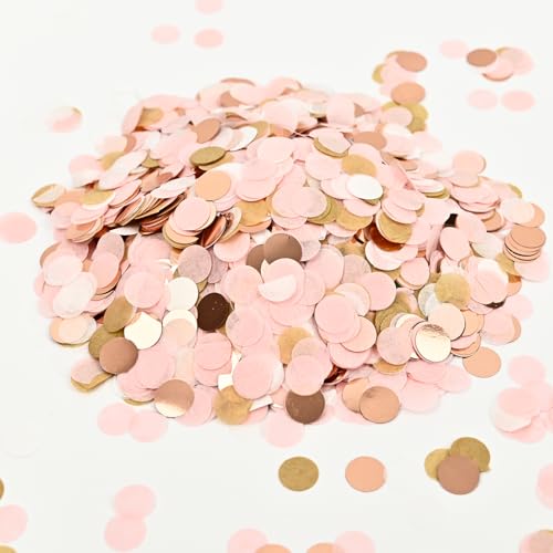 ACKKOR 8000 pcs 50g Golden Confetti, Assorted Colors Glitter Confetti Gold Multicolored Round Scatter Decoration Table Decoration Paper for Birthday Wedding Party Decoration