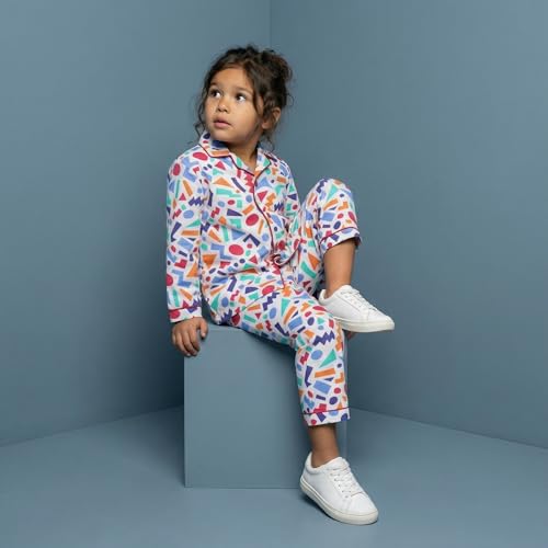 Image of CLAP Kids Cotton Printed Full Sleeves Night Suit