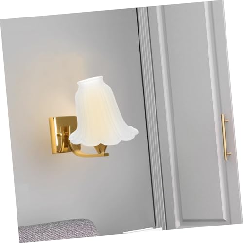 Image of VILLCASE glass pendant light glass shades for light fixtures ceiling light Lampshade hotel lamp shade Glass chandelier lampshade lampshade white Accessories desk lamp shade