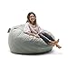 Big Joe Fuf 5Ft Oversized Foam Bean Bag Chair for Kids, Teens, Adults, Fog Lenox, Durable Woven Polyester, 5 foot Large Reading and Gaming Seat