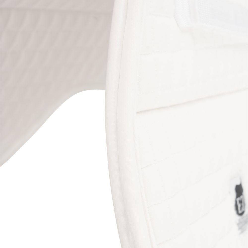 Schneiders E-Z View Pin-On Wither Relief Quilted Hunter Horse Saddle Pad | English Contoured Pad for Higher-Withered Horses | Show-Ready Comfort and Style | Color White