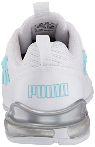 PUMA PUMA Women's RIAZE PROWL Sneaker, Puma White-Gulf Stream, 9.5