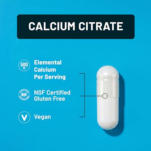 Image of NatureWise Calcium Citrate 500mg Capsules - Supplement for Bone Health - Easy to Digest & Absorb - Vegan, Non-GMO, Gluten-Free - 90 Count[30-Day Supply]