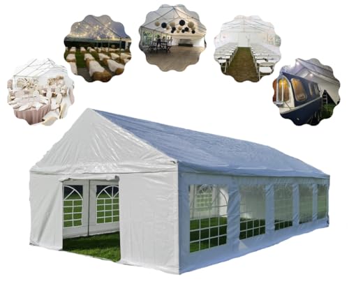 Marquee Gazebo 5x10m HEAVY DUTY COMMERICAL PE 220gsm with ALL sides - 100% steel | Canopy Party Tent for Outdoor Vendors, Wedding, Birthday, Camping Trips, Garden, Pub, Hiring