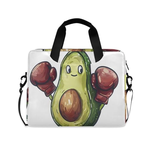Maletín para laptop con diseño de aguacate boxeador, 13-15.6 pulg. miniatura 1