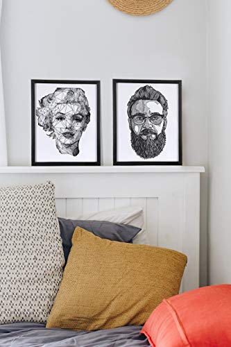 Atobart 8X10 Picture Frame Set Of 2,Black Photo Frames Collage Made Of Solid Wood With Real Glass Front For Wall Or Tabletop Display,Vertical Or Horizontal Hanging #TOP4